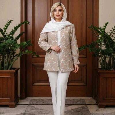 مانتو مجلسی مدل مانتو‌مزونی عیدانه مدل ماه نقش-159780