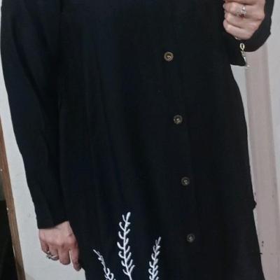 مانتو تابستانه بابوس گلدوزی گل گندم
