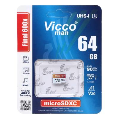 Vicco man Final 600X microSDXC UHS-I U3 Class10-90MB/s - 64GB