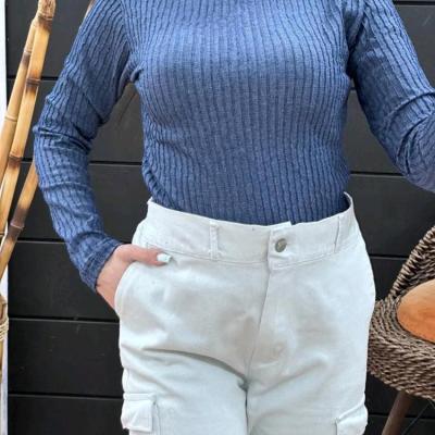 بلوز فانریپ آستین بلند راحتی و استایل مدرن در دو رنگ جذاب فری تا 42-158776