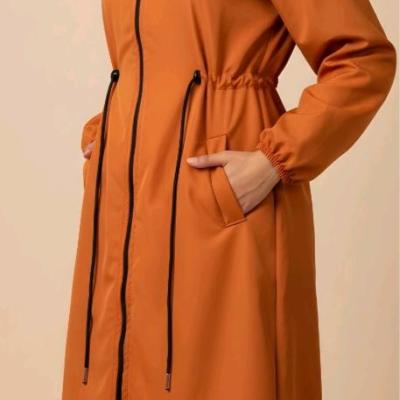 مانتو اداری زنانه میکرو مدل زیپدار کلاهدار