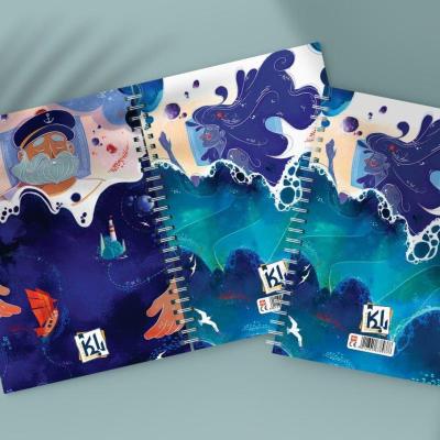 دفتر مشق 100 برگ طرح ناخدا و دریا