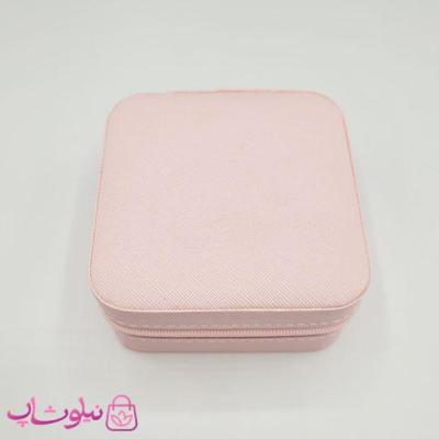 جعبه جواهرات مدل مسافرتی رنگ صورتی روشن کد 170