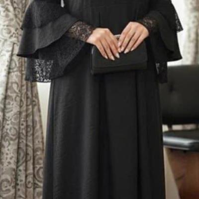 مانتو پیراهنی سایز بزرگ کد 6674