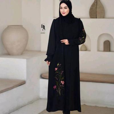 عبا زنانه عبا مانتویی عبا الیزه دخترانه مشکی محرمی راشین