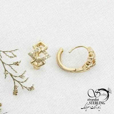 گوشواره ژوپینگ طرح لوزی کد 13484