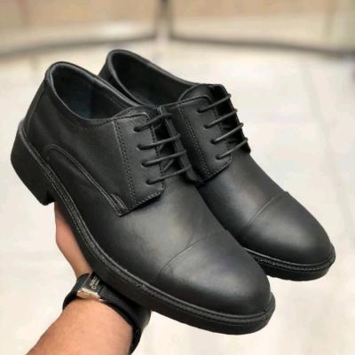 کفش چرم مردانه مدل اروین مشکی