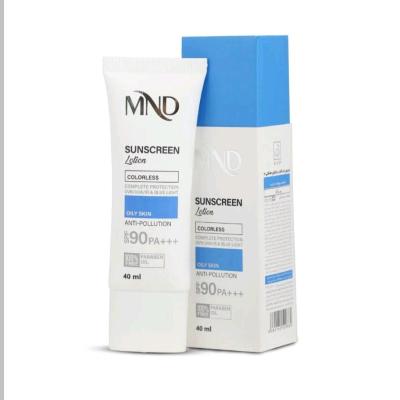 ضد آفتاب با فاکتور حفاظتی 90 (SPF 90) بی رنگ ام ان دی مناسب پوست چرب