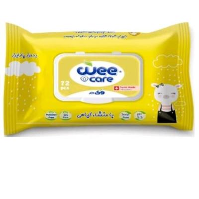 دستمال مرطوب پاکتی 72 عددی وی کر حاوی عصاره عسل و روغن آرگان