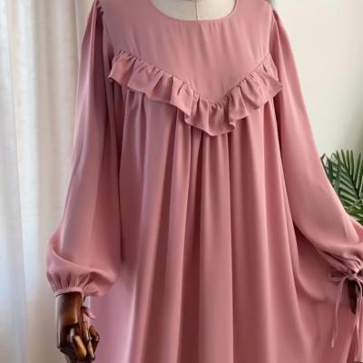 رویه زنانه کرپ مدل مانتو عبایی چین دار