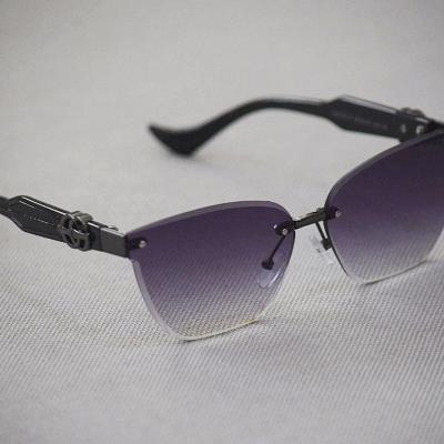 عینک آفتابی زنانه گربه ایی بدون فریم UV400 گوچی GUCCI-160123