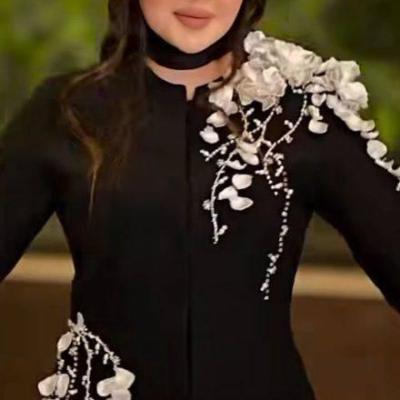مانتو مجلسی کرپ مدل کت و شلوار جواهر