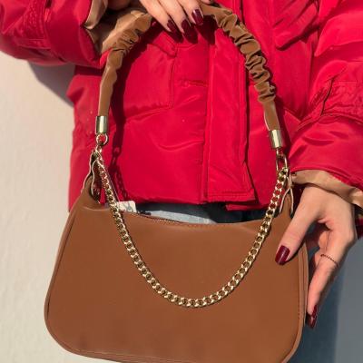کیف زنانه دسته چروک زنجیردار