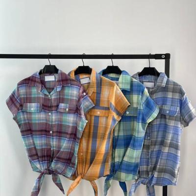 تیشرت چهارخونه گره ای
