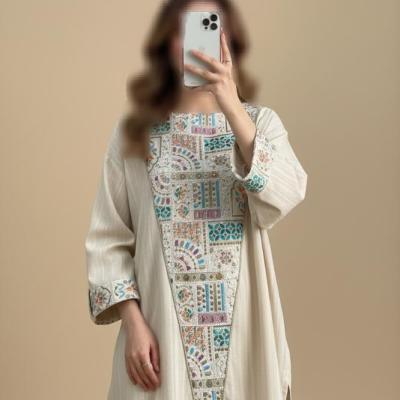 شومیز زنانه سوزن دوزی مدل ژرسه وارداتی ترک