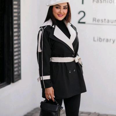 مانتو کتی زنانه کتان نیکسا مدل ترنج کت الومیا،جلو کار دکمه