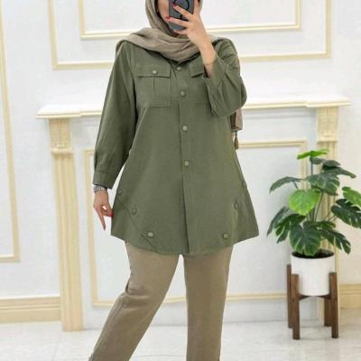 مانتو اسپرت زنانه کتان کش مدل هستی