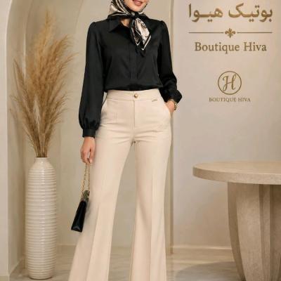 شومیز مشکی مجلسی ساتن آمریکایی