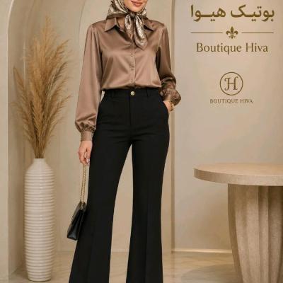 شومیز نسکافه ای مجلسی ساتن آمریکایی