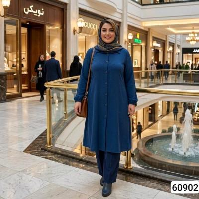 مانتو خنک ابروبادی سایز بزرگ از 46تا54 کد 60902