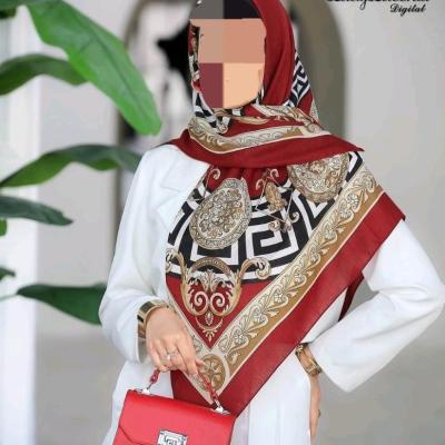 روسری نخی سیا اسکارف قواره 100 در طرحبندی متنوع
