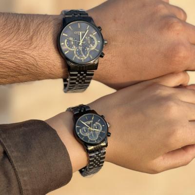 ست ساعت سیتیزن طرح سه موتور ، ساعت بند مشکی