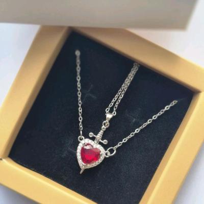 ست گردنبند قلب و شمشیر گردنبند ست کادو ولنتاین