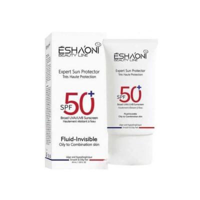 فلوئید ضدافتاب بیرنگ اشااونی با SPF 50 مناسب پوست چرب تا مختلط