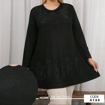تونیک مشکی نخی زنانه سایز بزرگ