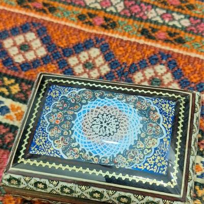 جعبه جواهرات خاتمکاری نقاشی مینیاتور