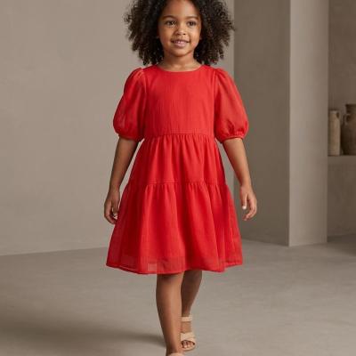 پیراهن قرمز دخترانه وارداتی مارک H&M