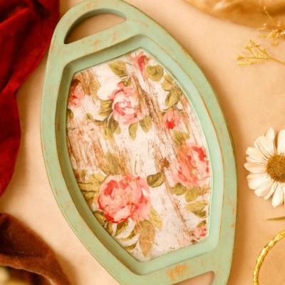 سینی چوبی رزینی گل رز