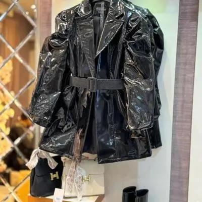 پالتوچرم ورنی عروسکی سایزیک