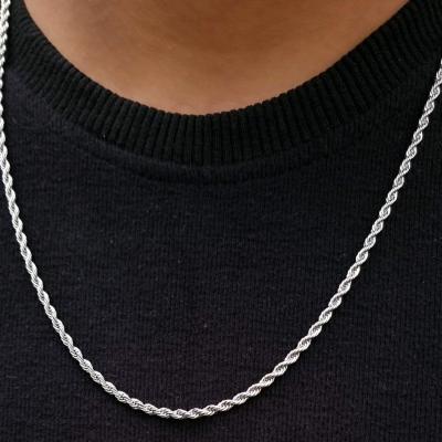 گردنبند استیل طنابی