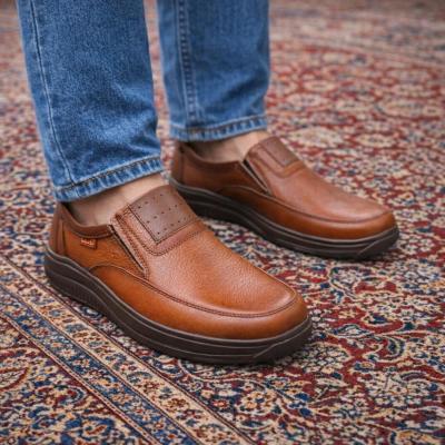 کفش طبی مردانه رویه چرم سبک و طبی