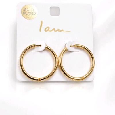 گوشواره حلقه ای روکش طلا برند I am