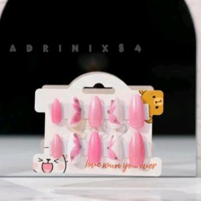 ناخن مصنوعی جنس کاشت ژلیکس پینترستی وارداتی خارجی رنگ صورتی چشم گربهای