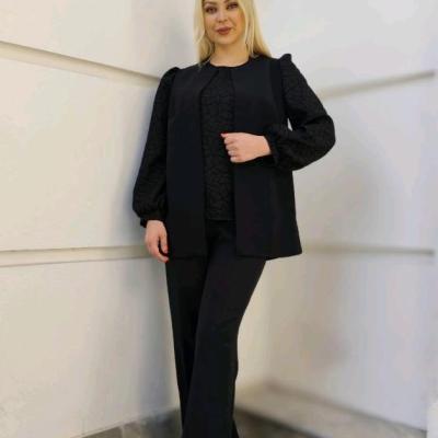 کت شلوار و تاپ سه تیکه مدل ستین مازراتی وفکورا