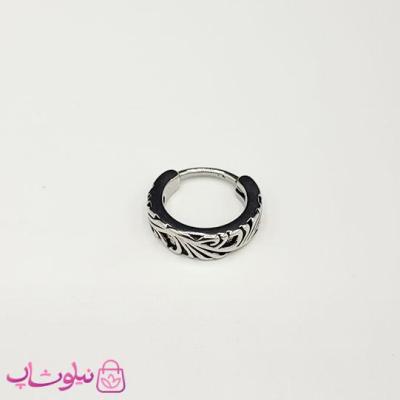 پیرسینگ گوش استیل مردانه مدل حلقه ای طرحدار کد 159