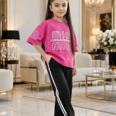 تیشرت و شلوار دخترانه راحتی ، سایز بندی از 45 تا 65
