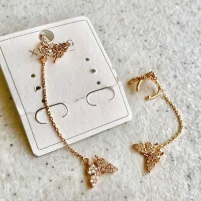 گوشواره ایرکاف ژوپینگ طرح پروانه نگین‌دار