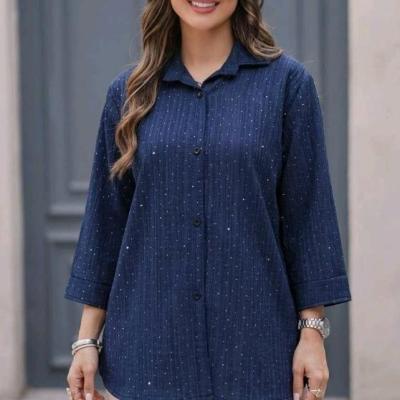 مانتو مجلسی مدل شومیز نگینی زنانه