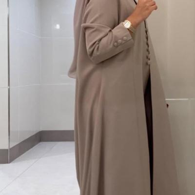 مانتو کتی زنانه کرپ مدل مانتو کتی یقه خاص دکمه دار شیک