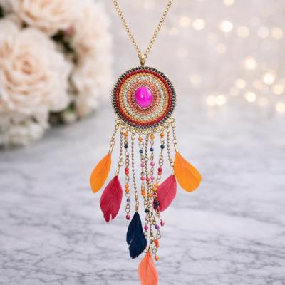 گردنبند آویز رنگی زنانه اکسسوری دخترانه