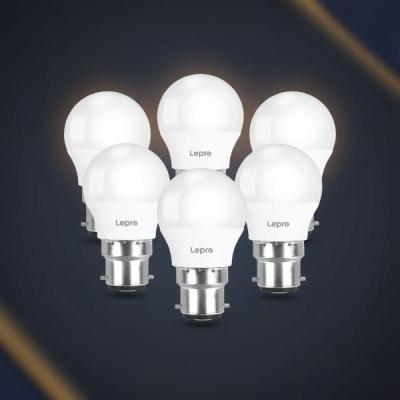 لامپ LED B22 کم‌مصرف – 6 عددی با نور گرم 2700K و صرفه‌جویی 87٪ در انرژی