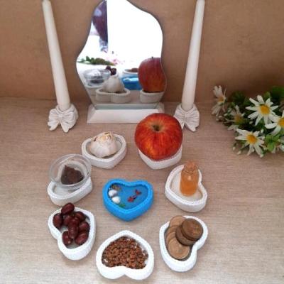 هفت سین قلبی طرح حصیر
