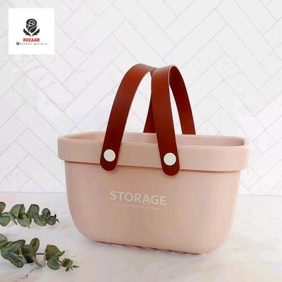 سبد نظم دهنده استوریج دسته چرم سایز متوسط