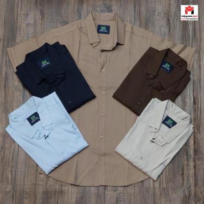 پیراهن آستین کوتاه مردانه نخی M-2XL