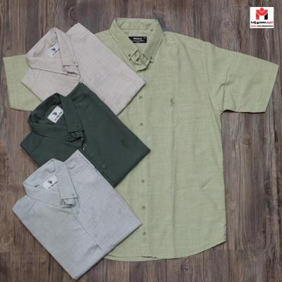 پیراهن آستین کوتاه مردانه لینن XL-5XL