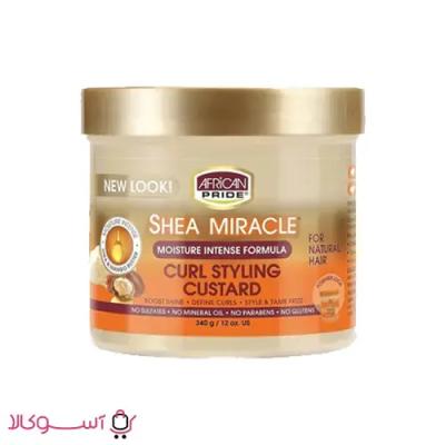 ژل مو آفریکن پراید مدل Curl Styling Custard حجم 340 میل